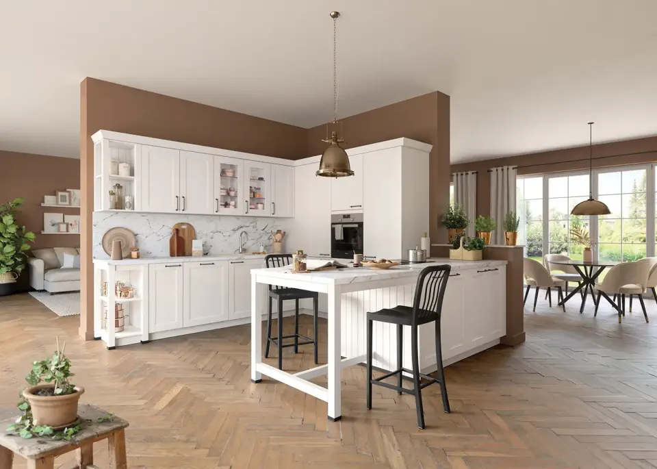 Custom solid wood kitchen cabinets