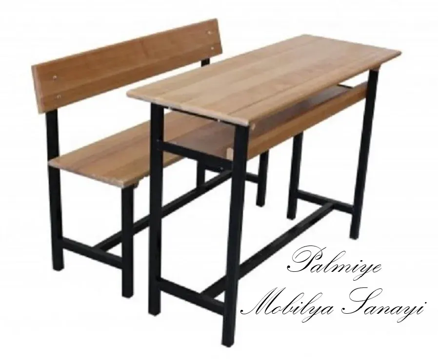 Masif Ahşap Metal Ayaklı Sınıf Sıraları